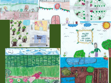 Imatges: Portada i contraportada fetes per l’alumnat del CEIP Joan Capó.