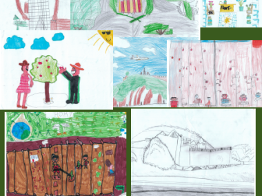 Imatges: Portada i contraportada fetes per l’alumnat del CEIP Joan Capó.